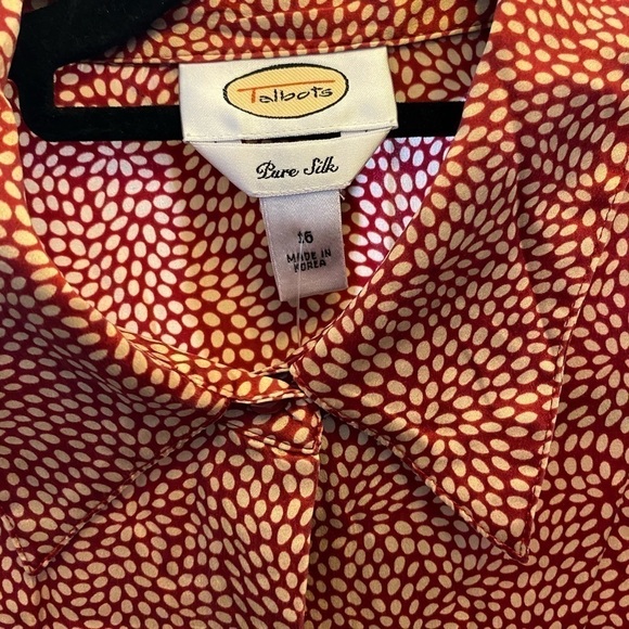 TALBOTS PURE SILK BLOUSE - Picture 2 of 3